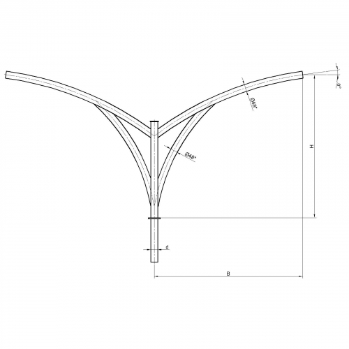 Консольный кронштейн двухрожковый К79-1,0-1,5-1-1