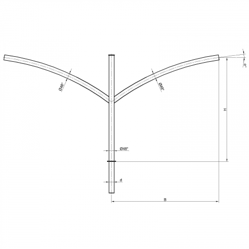 Консольный кронштейн двухрожковый К73-1,5-1,0-1-1